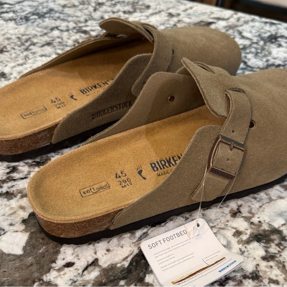 Birkenstock Olive Green Suede Loafers
